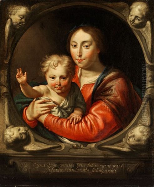 Maria Mit Dem Segnenden Jesuskind Oil Painting by Paulus Moreelse