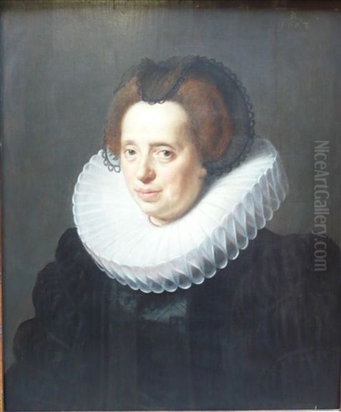 Portrait De Femme A La Collerette Oil Painting by Paulus Moreelse