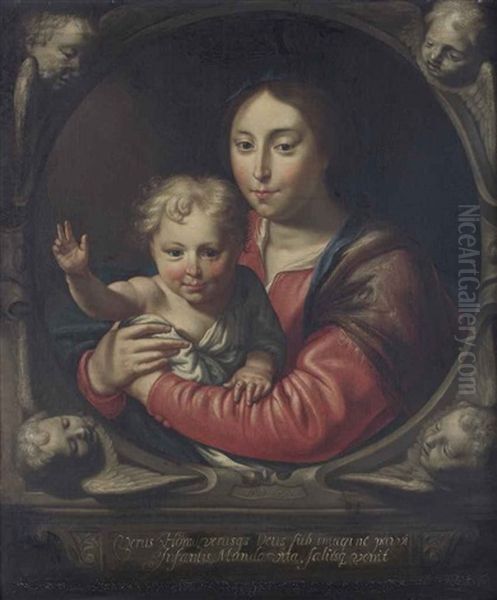 Virgin And Child Oil Painting by Paulus Moreelse