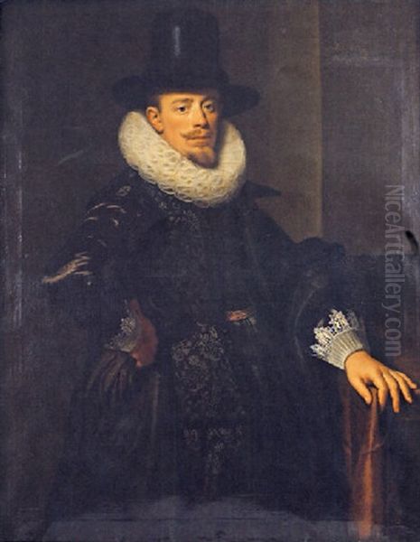 Portrait D'homme Oil Painting by Paulus Moreelse