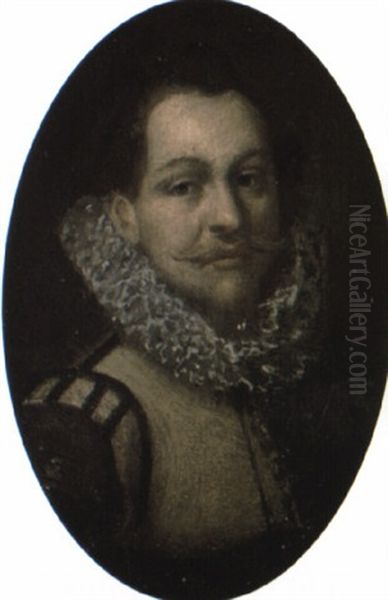 Portrait Of A Gentleman In A Doublet And Ruff Oil Painting by Paulus Moreelse