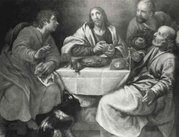 The Supper At Emmaus Oil Painting by Paulus Moreelse