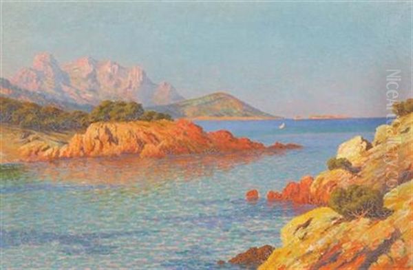 La Baie D'agay, Esterel Oil Painting by Tom Morel de Tanguy