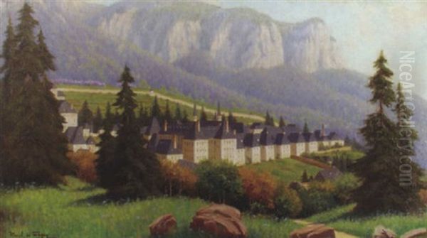 La Grande Chartreuse De Grenoble Oil Painting by Tom Morel de Tanguy