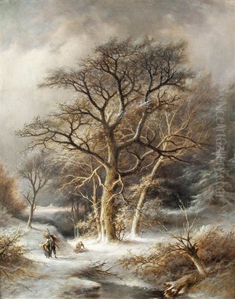 Reisigsammler Im Winter Oil Painting by Jan Evert Morel the Elder