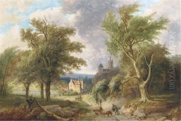 On The Outskirts Of A Town Oil Painting by Jan Evert Morel the Younger