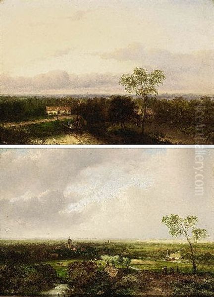 Summer Landscape Oil Painting by Jan Evert Morel the Younger