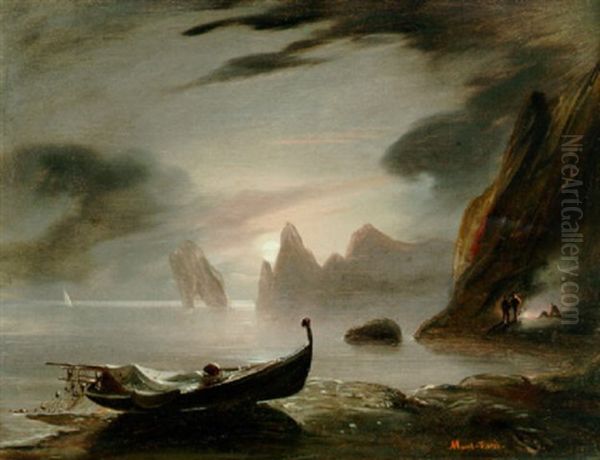 Fuldmanenat Over Capri Oil Painting by Antoine Leon Morel-Fatio