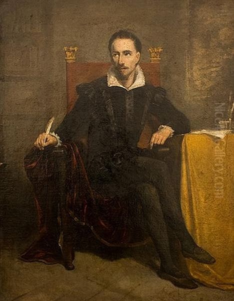 Ritratto Del Poeta Torquato Tasso Oil Painting by Domenico Morelli