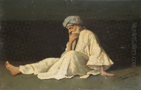 Figura Di Arabo Oil Painting by Domenico Morelli