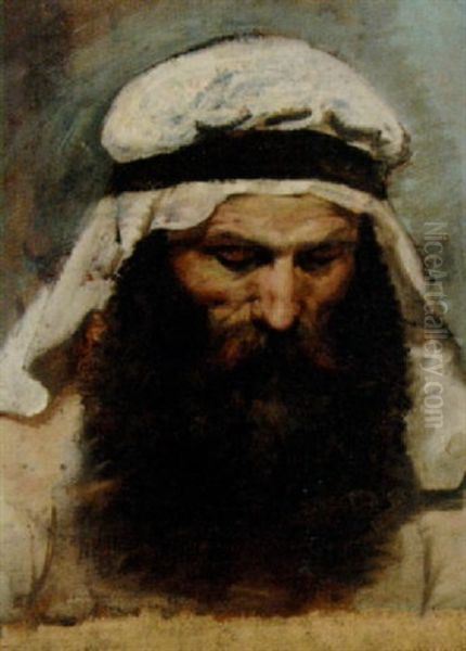 Testa D'arabo Oil Painting by Domenico Morelli