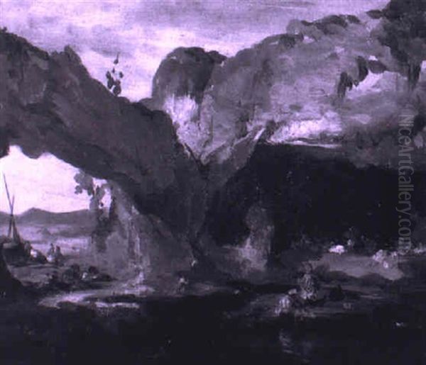 Grotto Oil Painting by Domenico Morelli