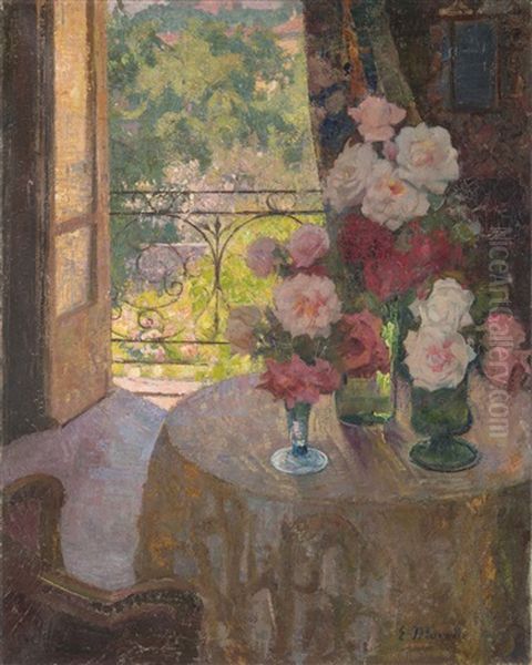 Fiori In Interno Oil Painting by Ennio Morelli