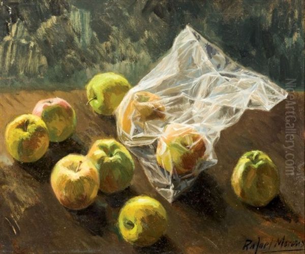 Bodegon Con Manzanas Oil Painting by Rafael Moreno