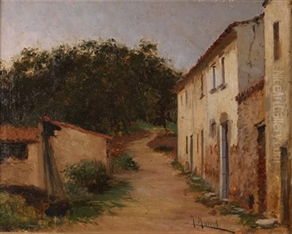 Bajada Del Bosque Oil Painting by Jaime Morera i Galicia