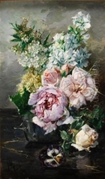 Flores Oil Painting by Jaime Morera i Galicia