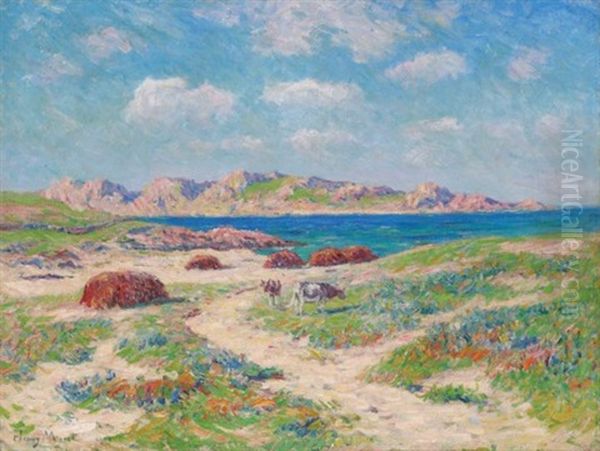 Les Dunes D'argenton, Finistere Oil Painting by Henry Moret