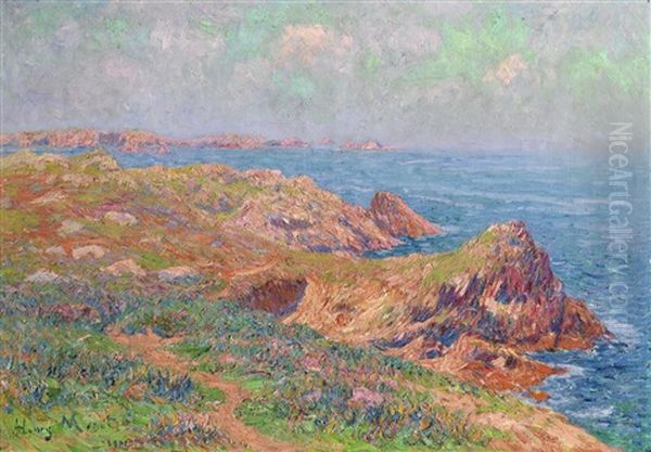 Bretagne, La Cote Ensoleillee Oil Painting by Henry Moret