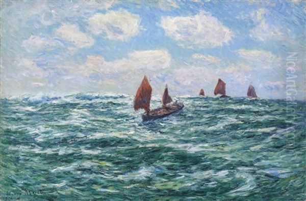 Bateaux De Peche, Audierne Oil Painting by Henry Moret