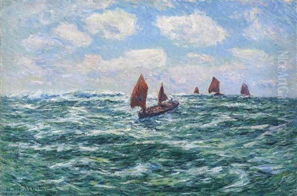 Bateaux De Peche, Audierne Oil Painting by Henry Moret