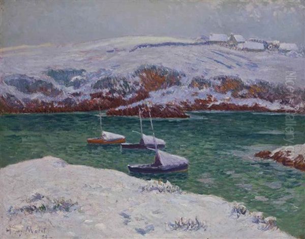 Neige A Doelan (finistere) Oil Painting by Henry Moret