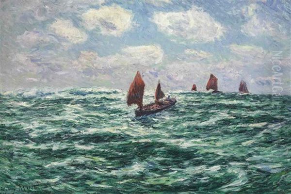 Bateaux De Peche, Audierne Oil Painting by Henry Moret