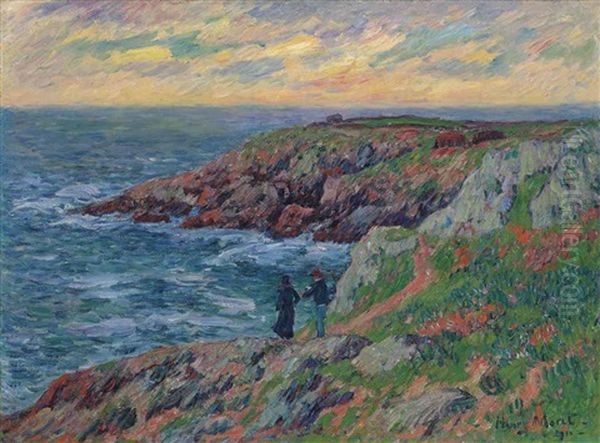 Falaises De Clohars-carnoet Oil Painting by Henry Moret