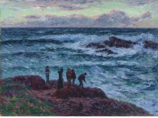 Paysans De Clohars Oil Painting by Henry Moret