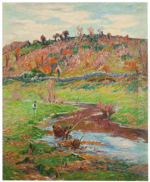 Paysage A Pont-aven Oil Painting by Henry Moret