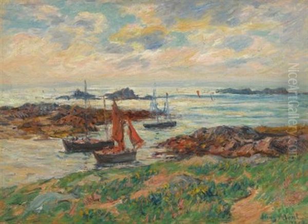 Les Glenans, Finistere Oil Painting by Henry Moret