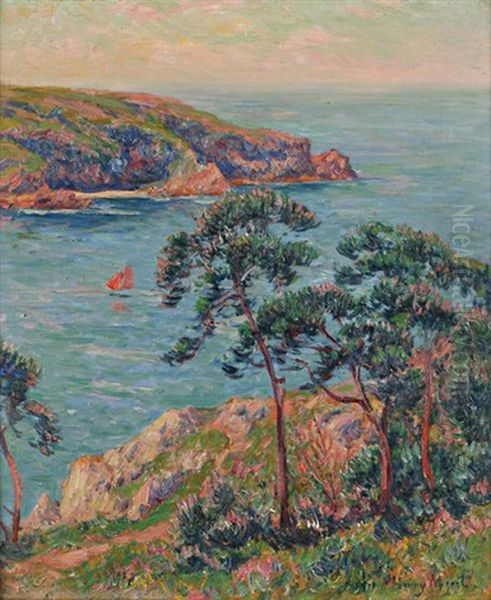 Cotes De Belon, Finistere Oil Painting by Henry Moret