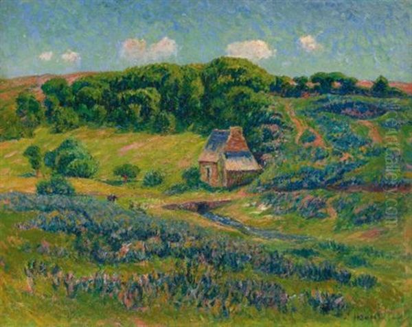 Ferme Dans La Campagne Bretonne Oil Painting by Henry Moret