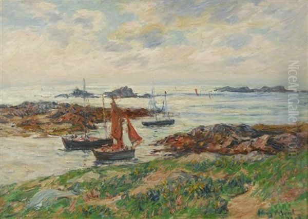 Les Glenans, Finistere Oil Painting by Henry Moret