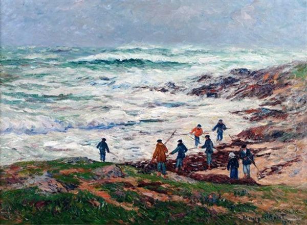 Les Pecheurs De Goemons. Primelin, Finistere Oil Painting by Henry Moret