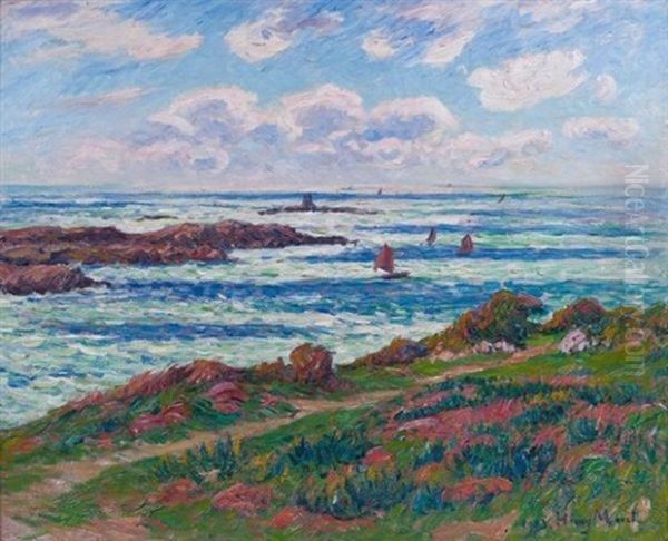 Depart Pour La Peche Oil Painting by Henry Moret