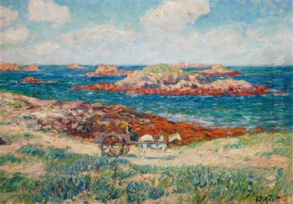 Le Ramasseur De Goemons, Les Glenans Oil Painting by Henry Moret