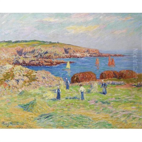 Foins Au Port De Doelan Oil Painting by Henry Moret