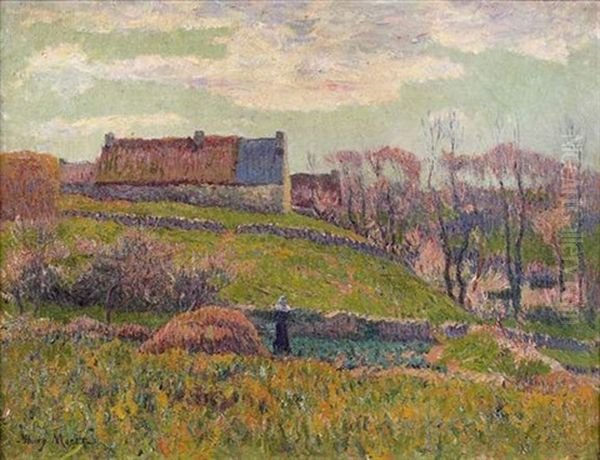 Chaumiere En Bretagne Oil Painting by Henry Moret