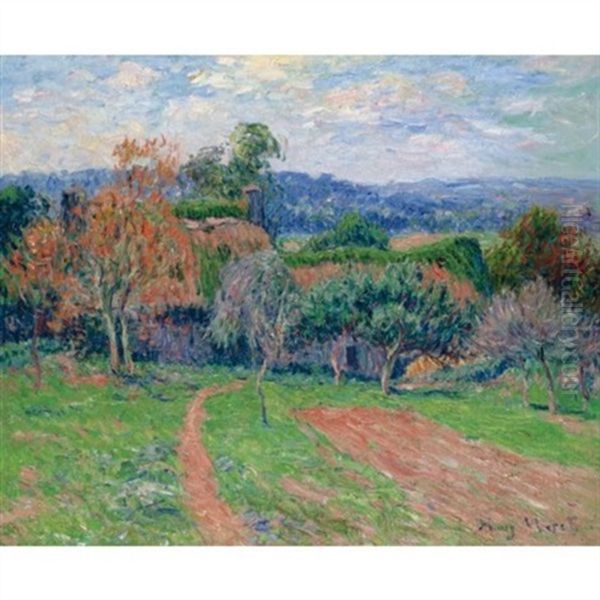 Ferme Pres De Pont-aven Oil Painting by Henry Moret