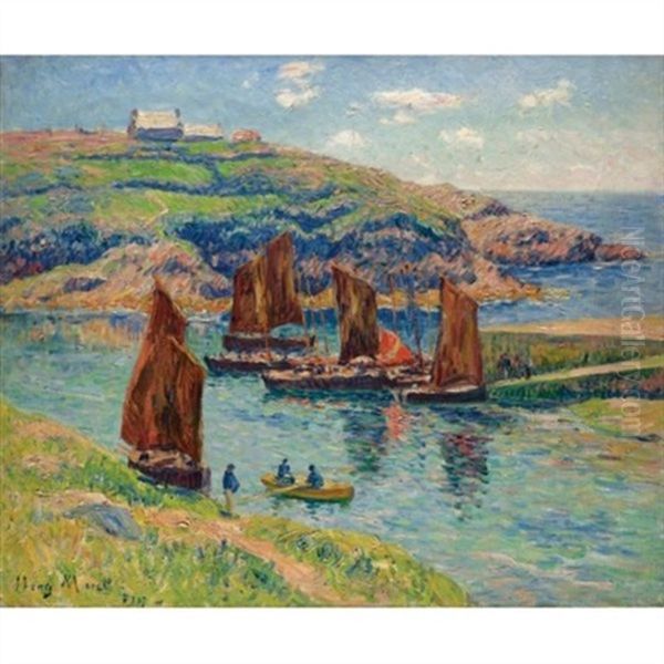 Basse Mer, Cote De Bretagne Oil Painting by Henry Moret