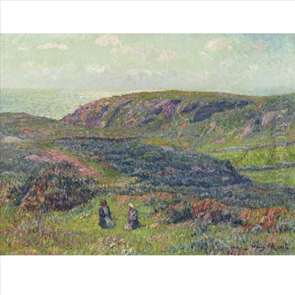 Conversation Dans La Lande Oil Painting by Henry Moret