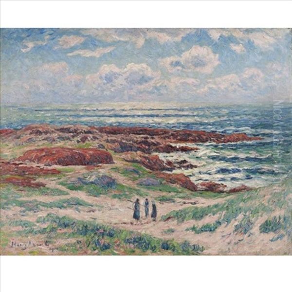 Les Dunes De Tregune, Finistere Oil Painting by Henry Moret