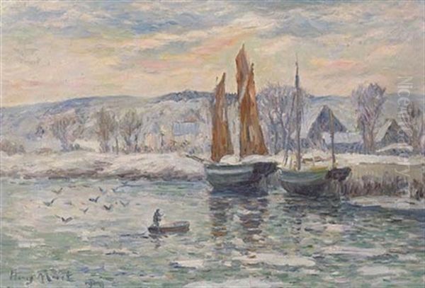 Riviere De Quimper Oil Painting by Henry Moret