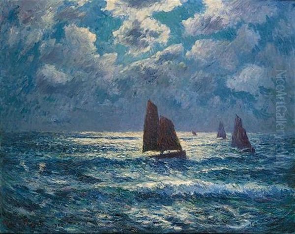 Claire De Lune Oil Painting by Henry Moret