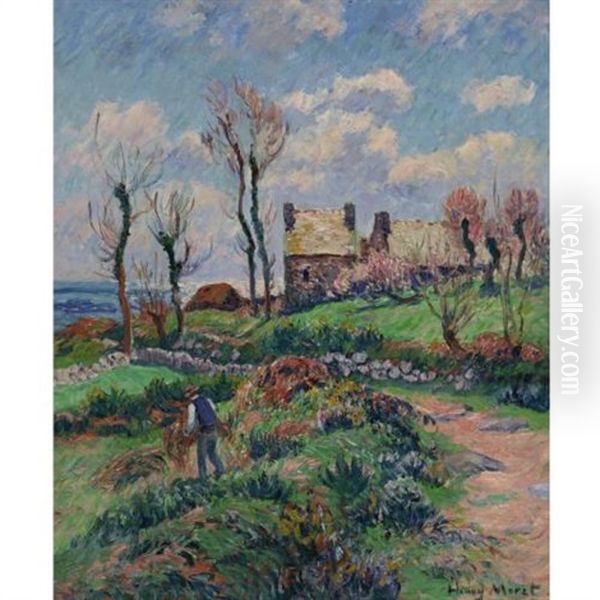 Environs D'audierne Oil Painting by Henry Moret