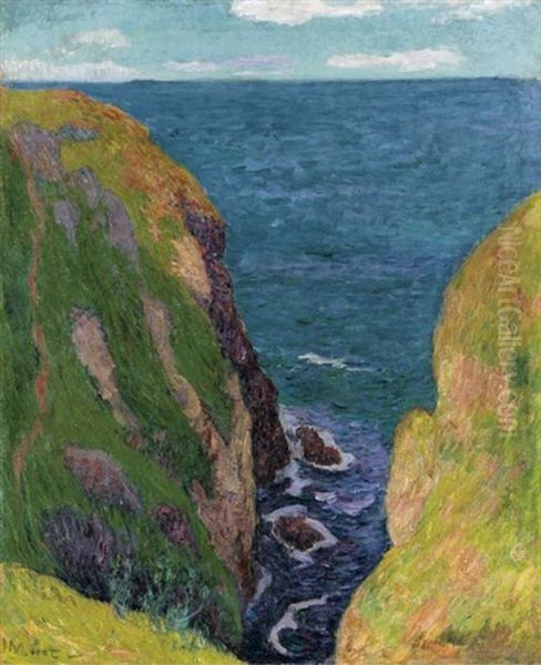 Trou De L'enfer A Groix Oil Painting by Henry Moret