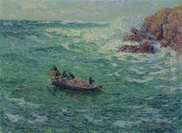 La Peche Au Casier, Finistere by Henry Moret