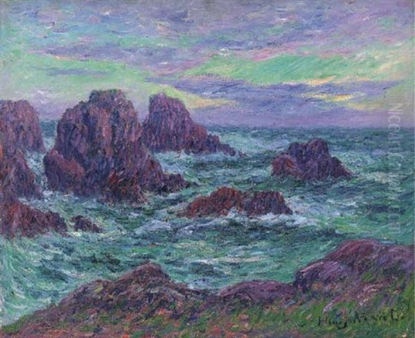 Le Soir A Ouessant Oil Painting by Henry Moret