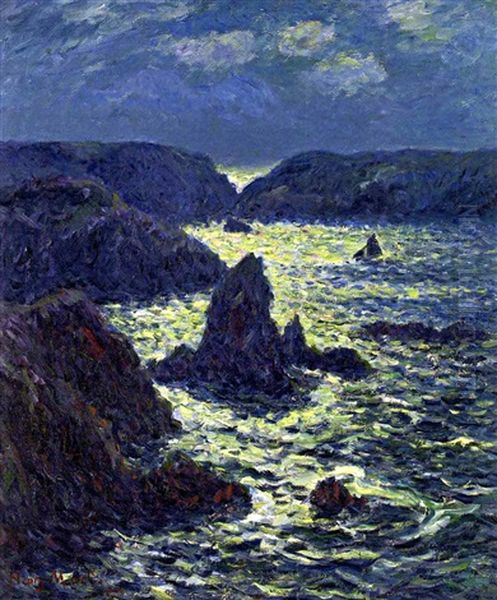 Rochers De Goulphar Oil Painting by Henry Moret