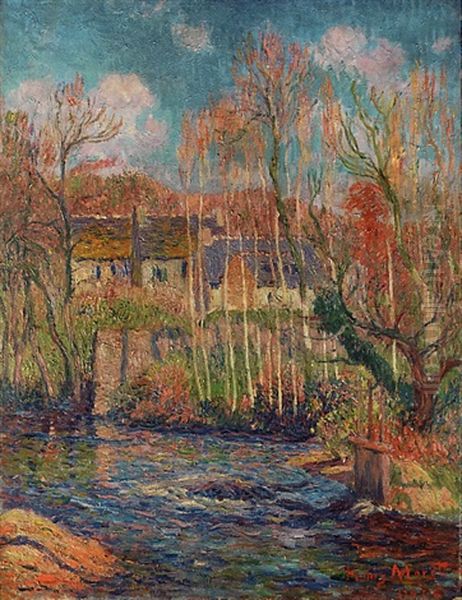 Le Printemps A Pont Aven Oil Painting by Henry Moret